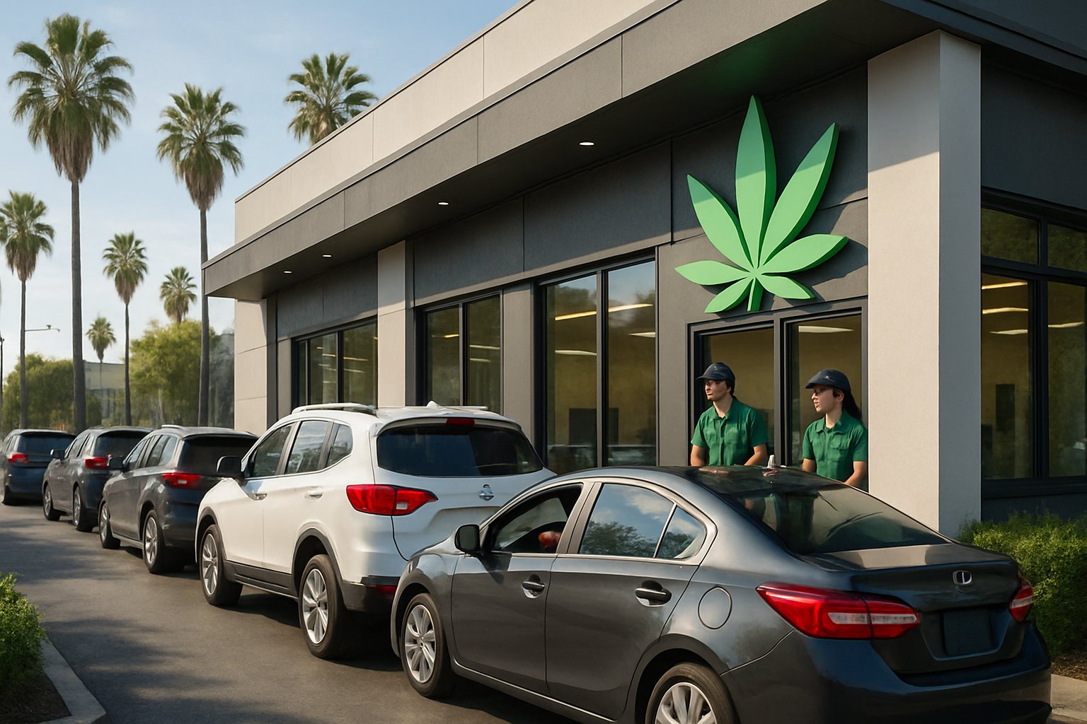 l’assemblée californienne approuve les dispensaires de cannabis en format « drive-in », offrant un accès simplifié et sécurisé aux clients.